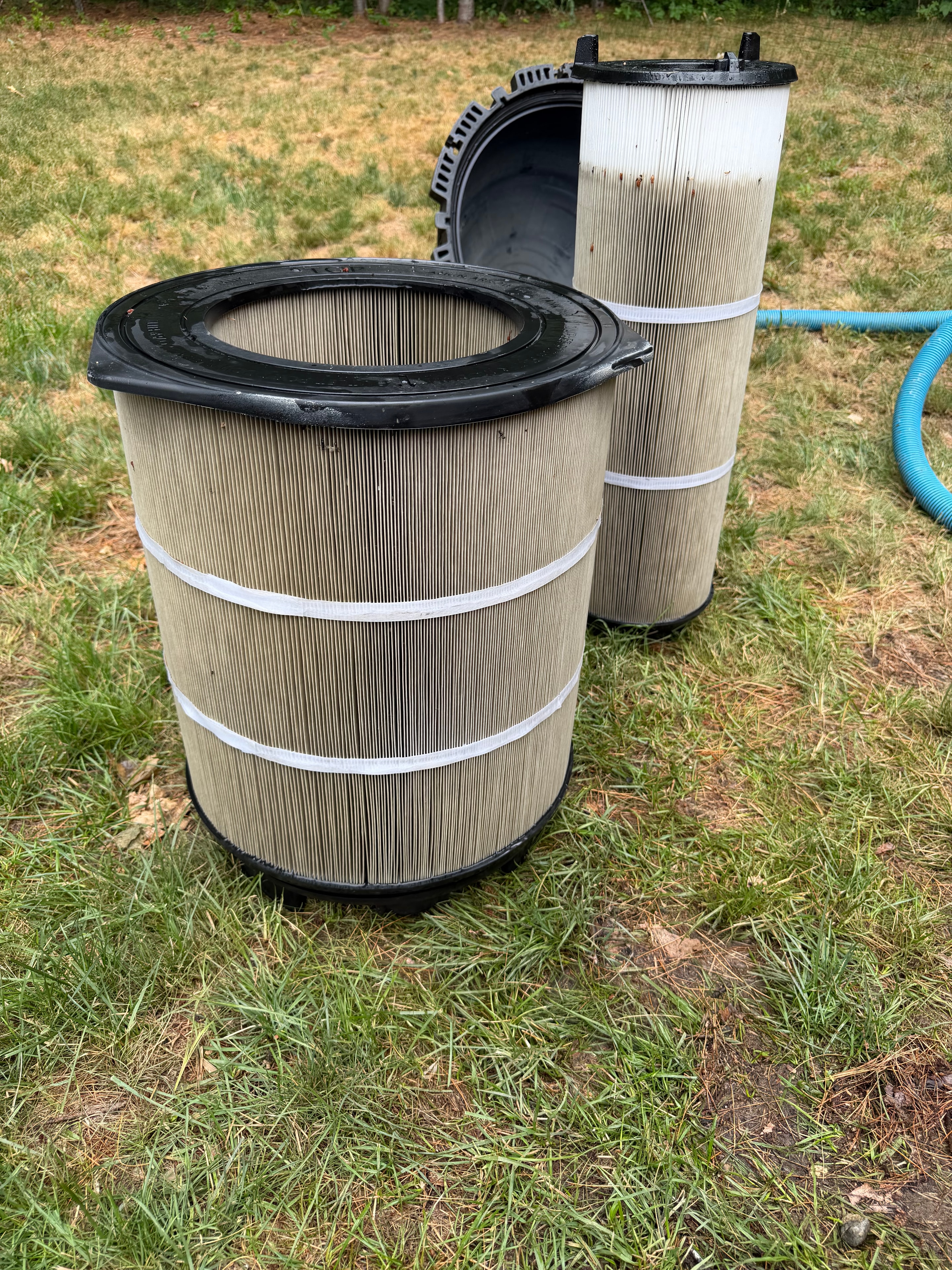 Pool sand filter tank and backwash equipment